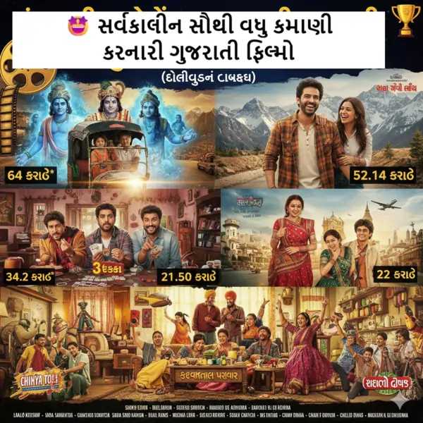 🤩 સર્વકાલીન સૌથી વધુ કમાણી કરનારી ગુજરાતી ફિલ્મો